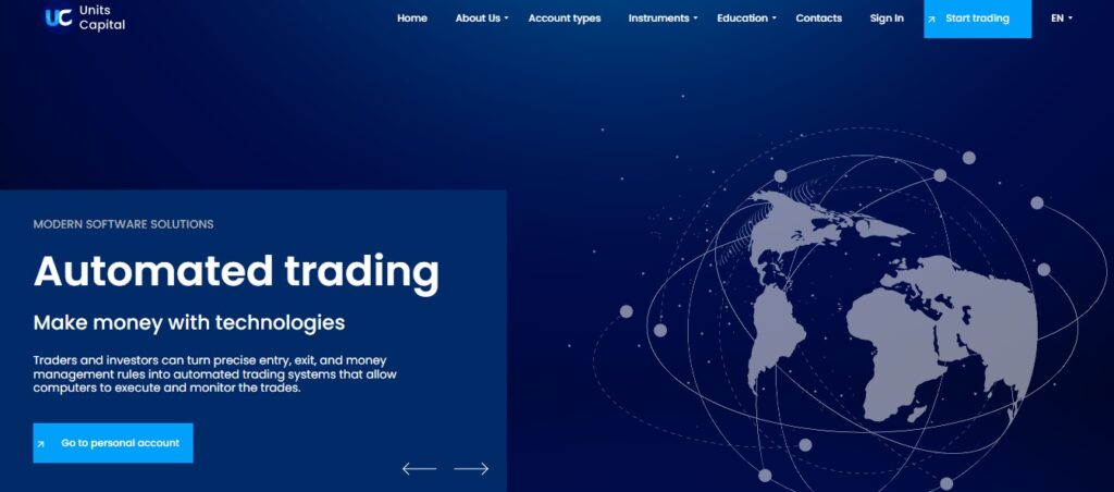 Units Capital website