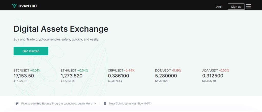 Dvanxbit website
